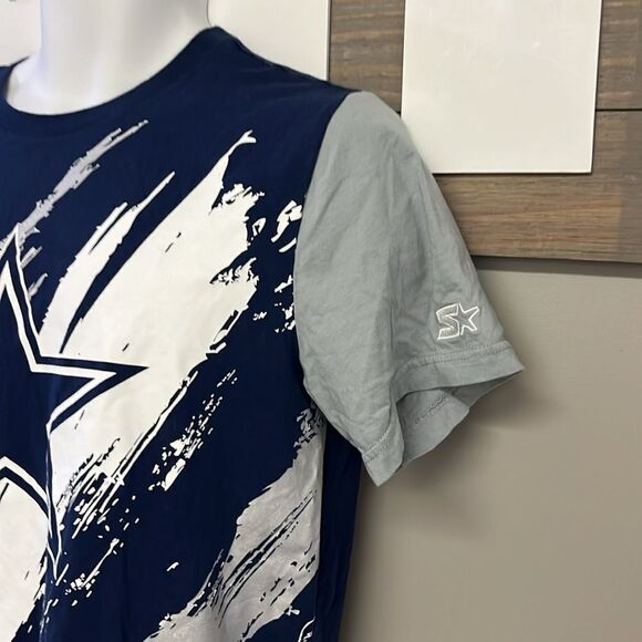 Starter Dallas Cowboys Navy Short Sleeve Crewneck T-shirt with Graphics- Medium - Picture 8 of 15